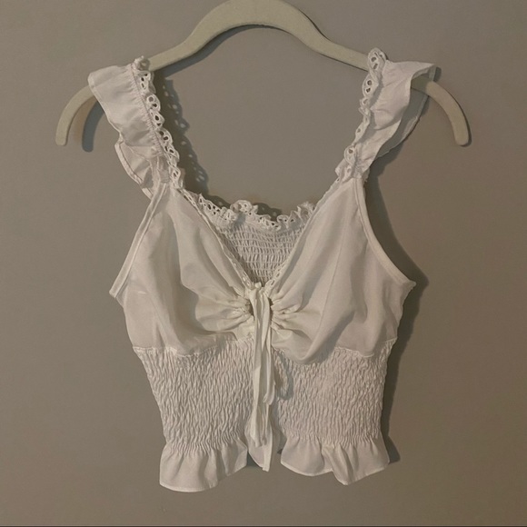 White Ruffle Tank - Picture 2 of 5